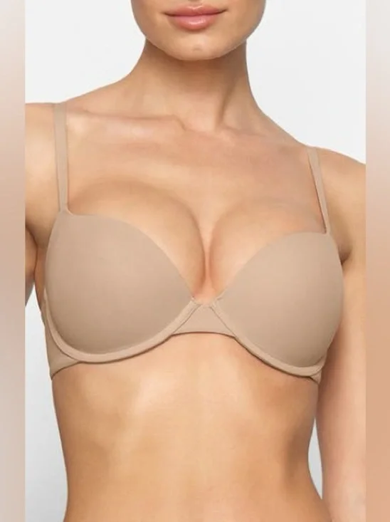 SKIMS Fits Everybody Push Up Demi Bra- 34C- Clay - Picture 2 of 7